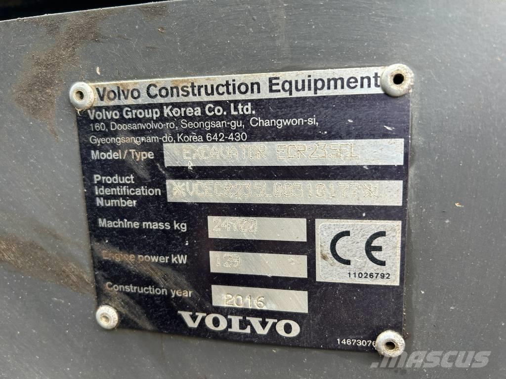 Volvo ECR 235 E L Bageri gusjeničari