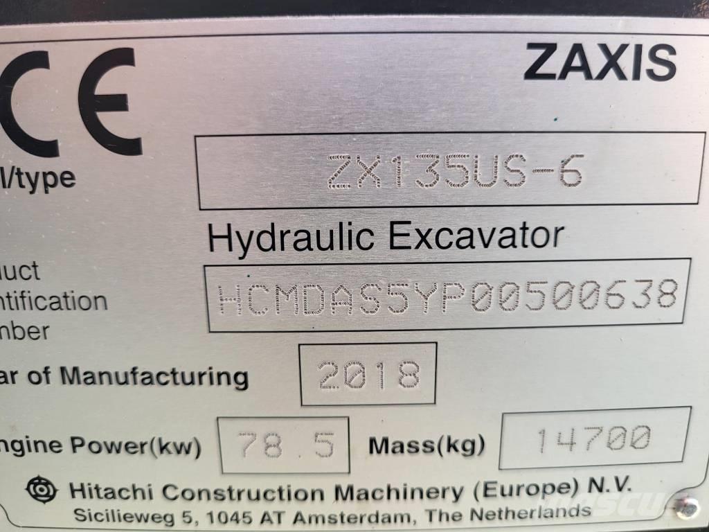 Hitachi ZX 135 US-6 Bageri gusjeničari