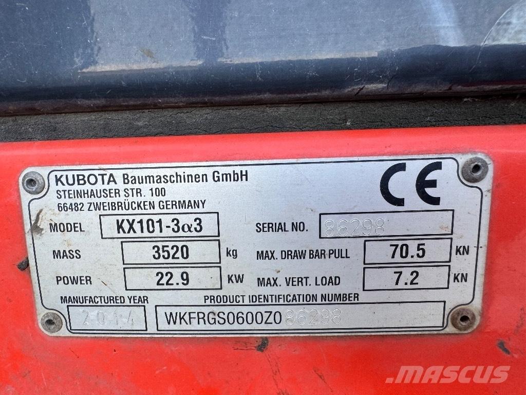 Kubota KX 101-3 A 3 Mini bageri <7t