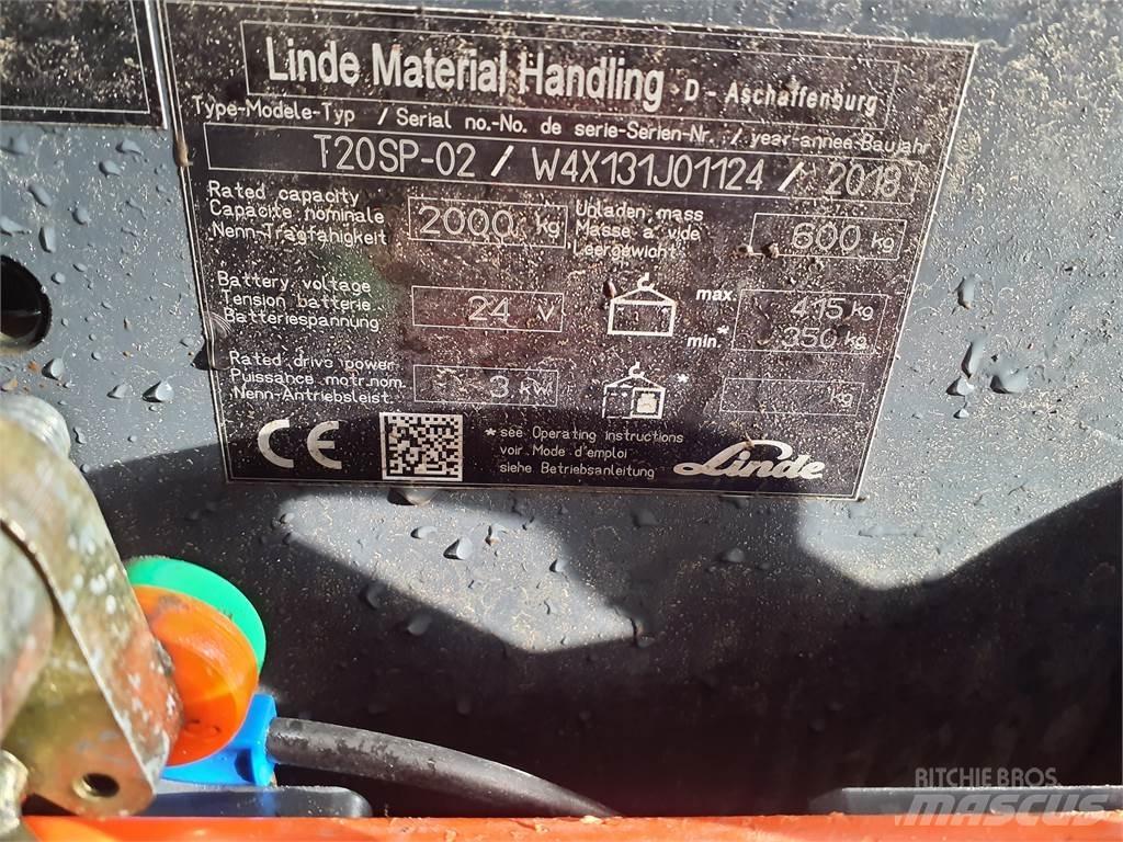 Linde T20SP kurz Nisko podizni električni viličar