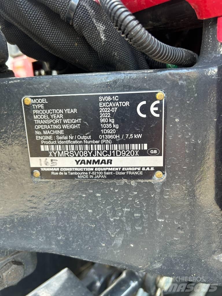 Yanmar SV08-1C Mini bageri <7t