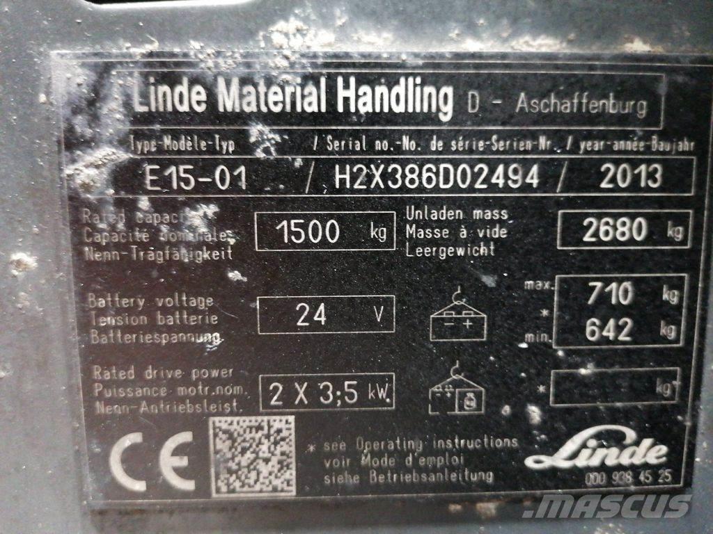 Linde E15-01 Električni viličari