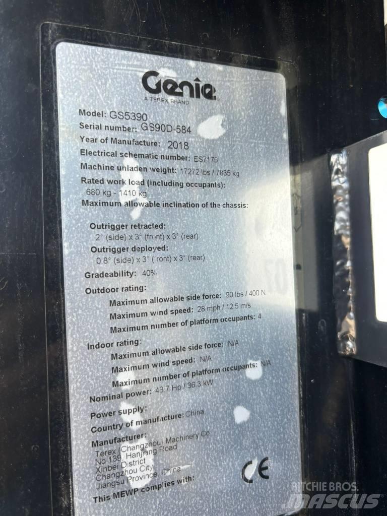 Genie GS 5390 RT Škaraste platforme