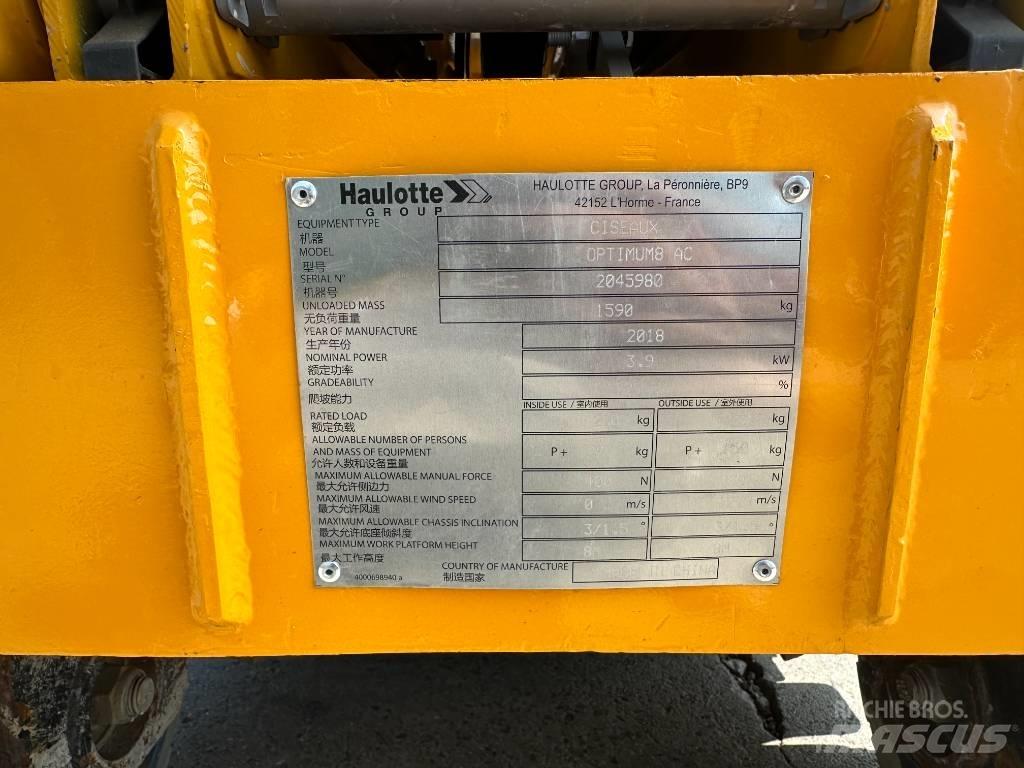 Haulotte OPTIMUM 8 Škaraste platforme