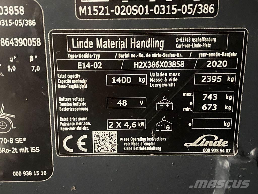 Linde E14-02 Električni viličari