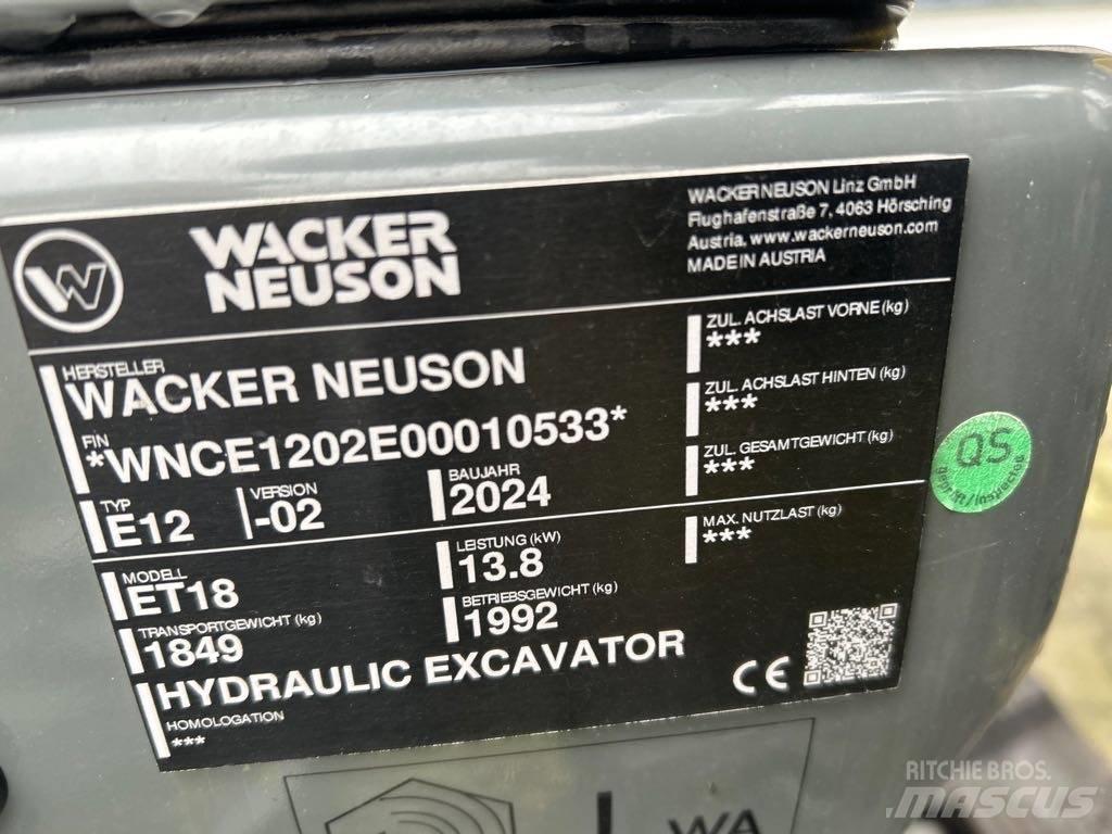 Wacker Neuson ET18 Bageri gusjeničari
