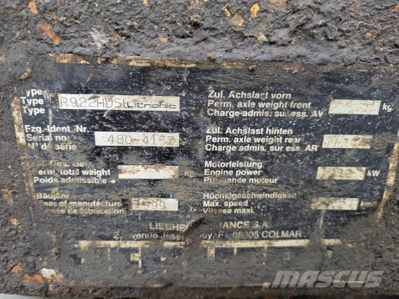 Liebherr 922 Bageri gusjeničari