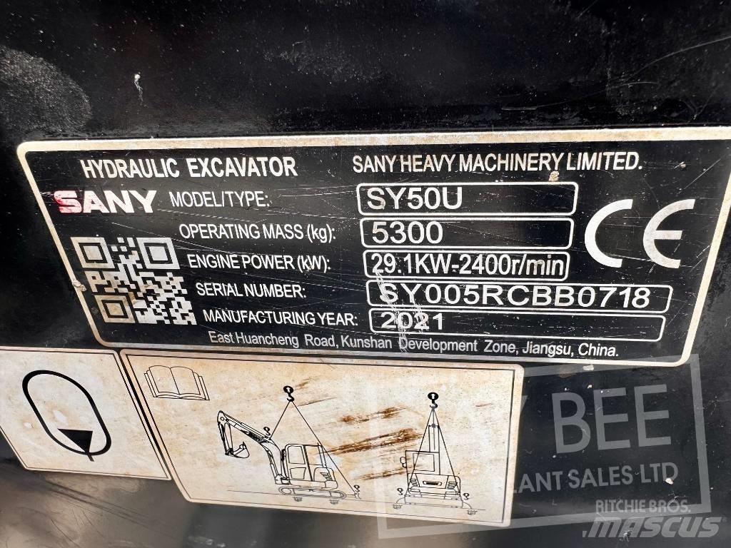 Sany SY 50 U Mini bageri <7t