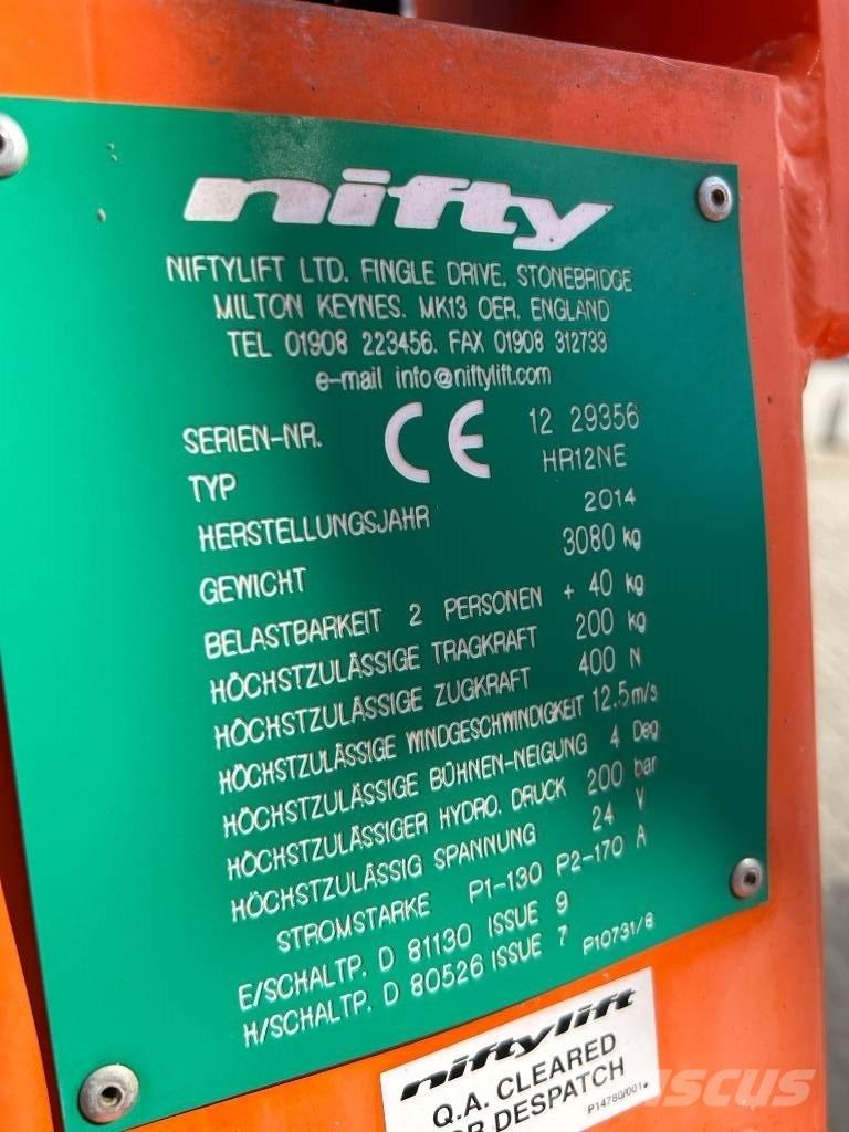 Niftylift HR 12 N E Zglobne podizne platforme