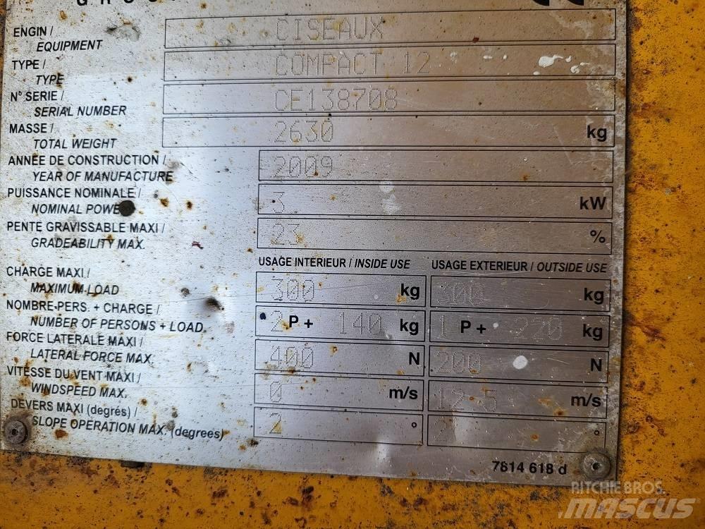 Haulotte Compact 12 Škaraste platforme
