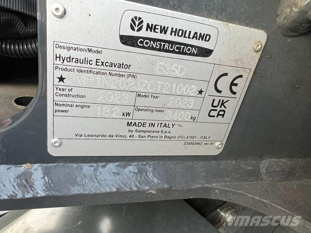 New Holland E 35 D Mini bageri <7t