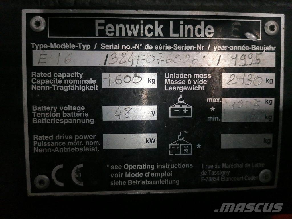 Linde E16 Električni viličari