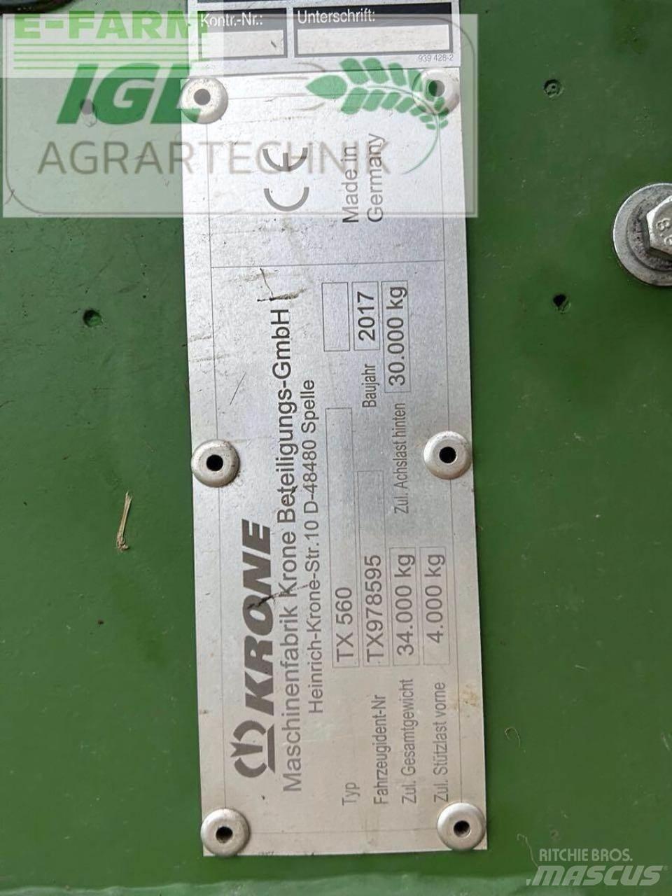 Krone tx 560 Prikolice za zrno