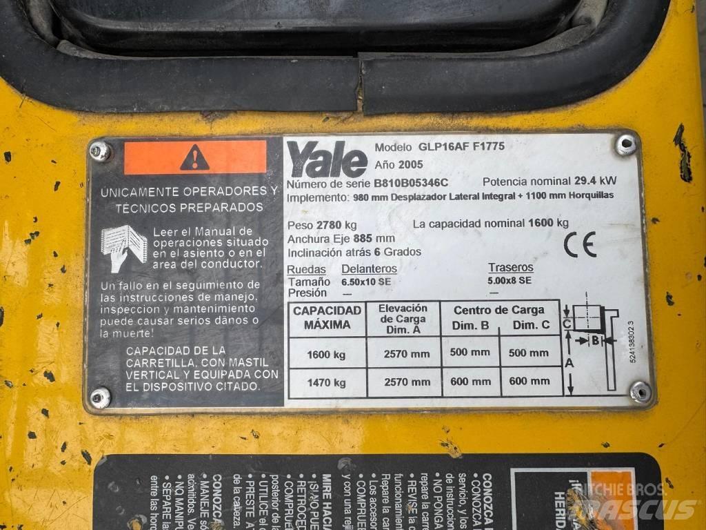 Yale GLP 16 AF F1775 Plinski viličari