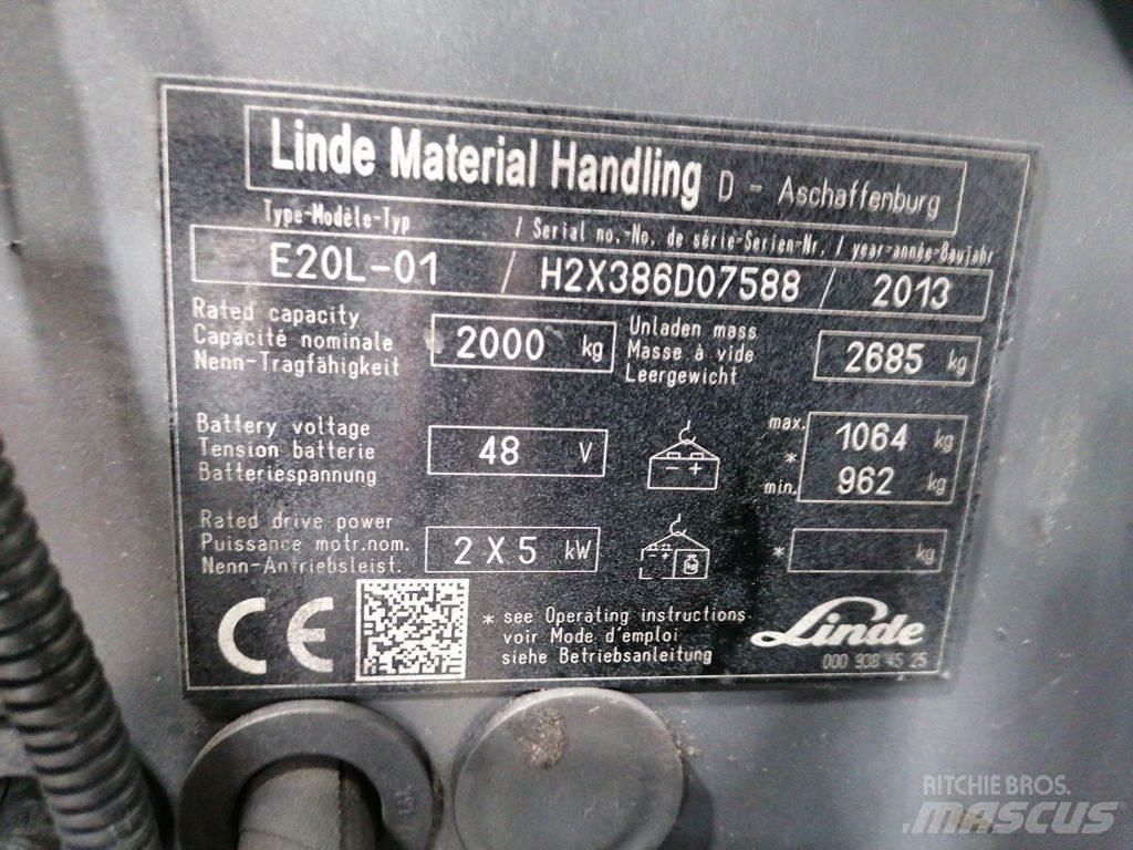 Linde E20L-01 Električni viličari