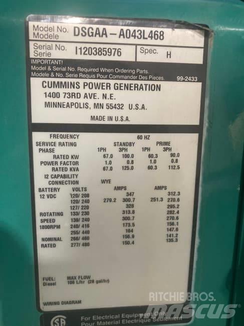 Cummins 105kW Dizel agregati
