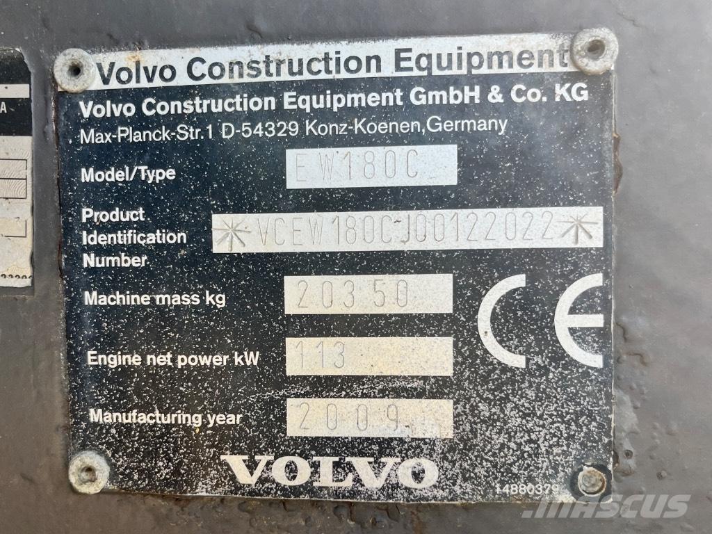 Volvo EW 180 C Bageri na kotačima