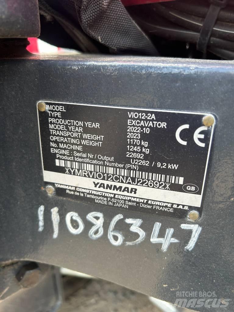 Yanmar VIO12-2A Mini bageri <7t