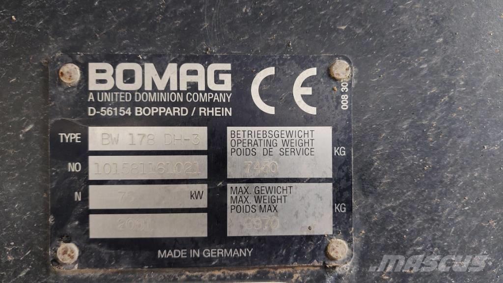 Bomag BW 178 D H-3 Valjci sa dvojnim bubnjem