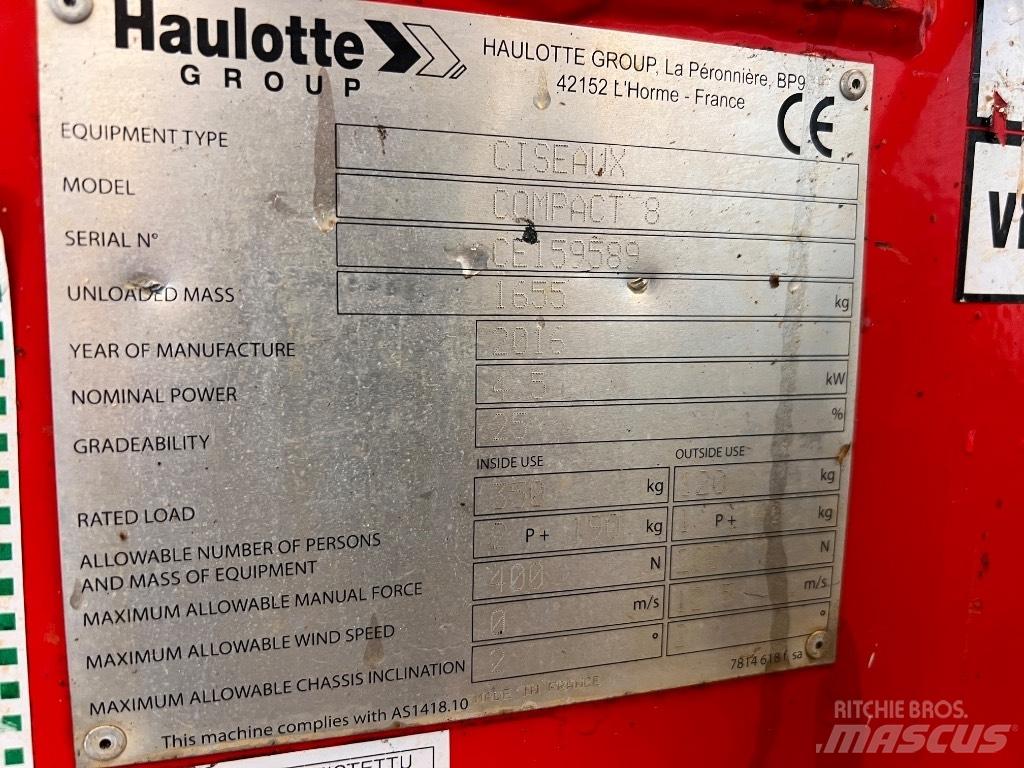 Haulotte Compact 8 Škaraste platforme