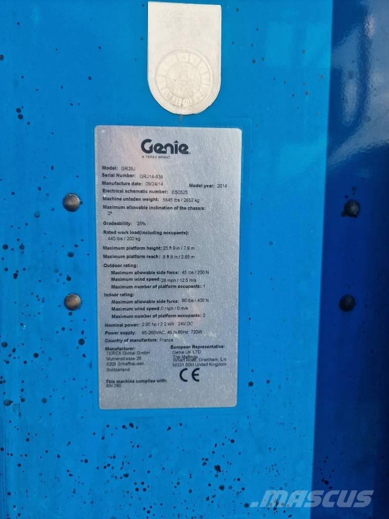 Genie GR 26 J Vertikalne radne podizne platforme