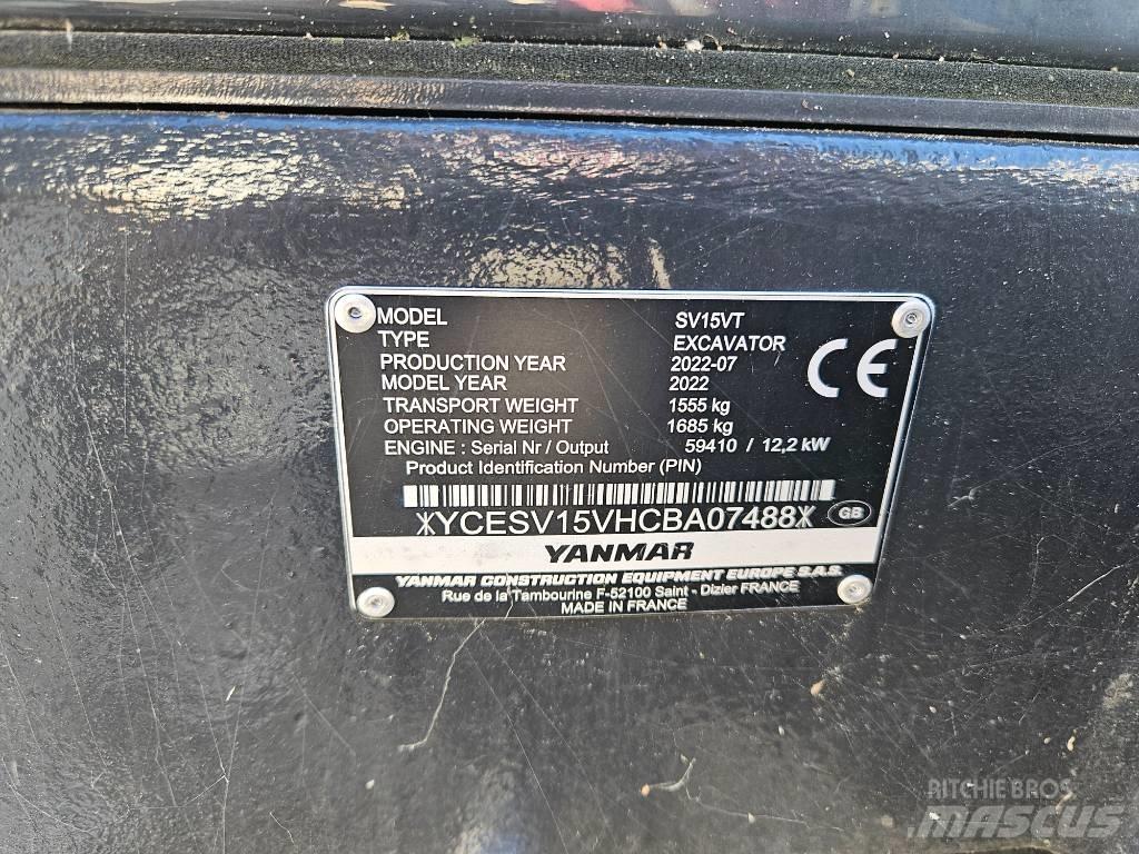 Yanmar SV 15 VT Mini bageri <7t