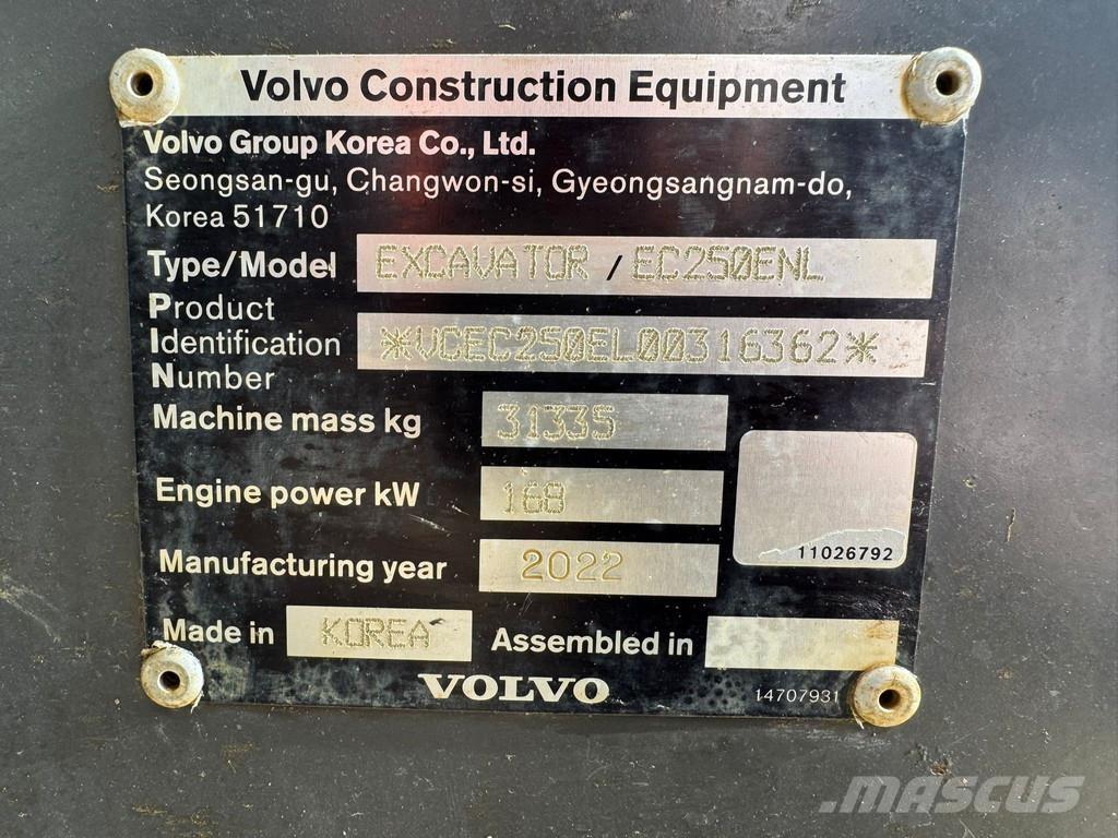 Volvo EC250ENL Bageri gusjeničari