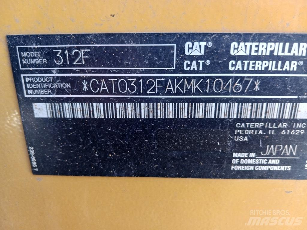 CAT 312 F Bageri gusjeničari
