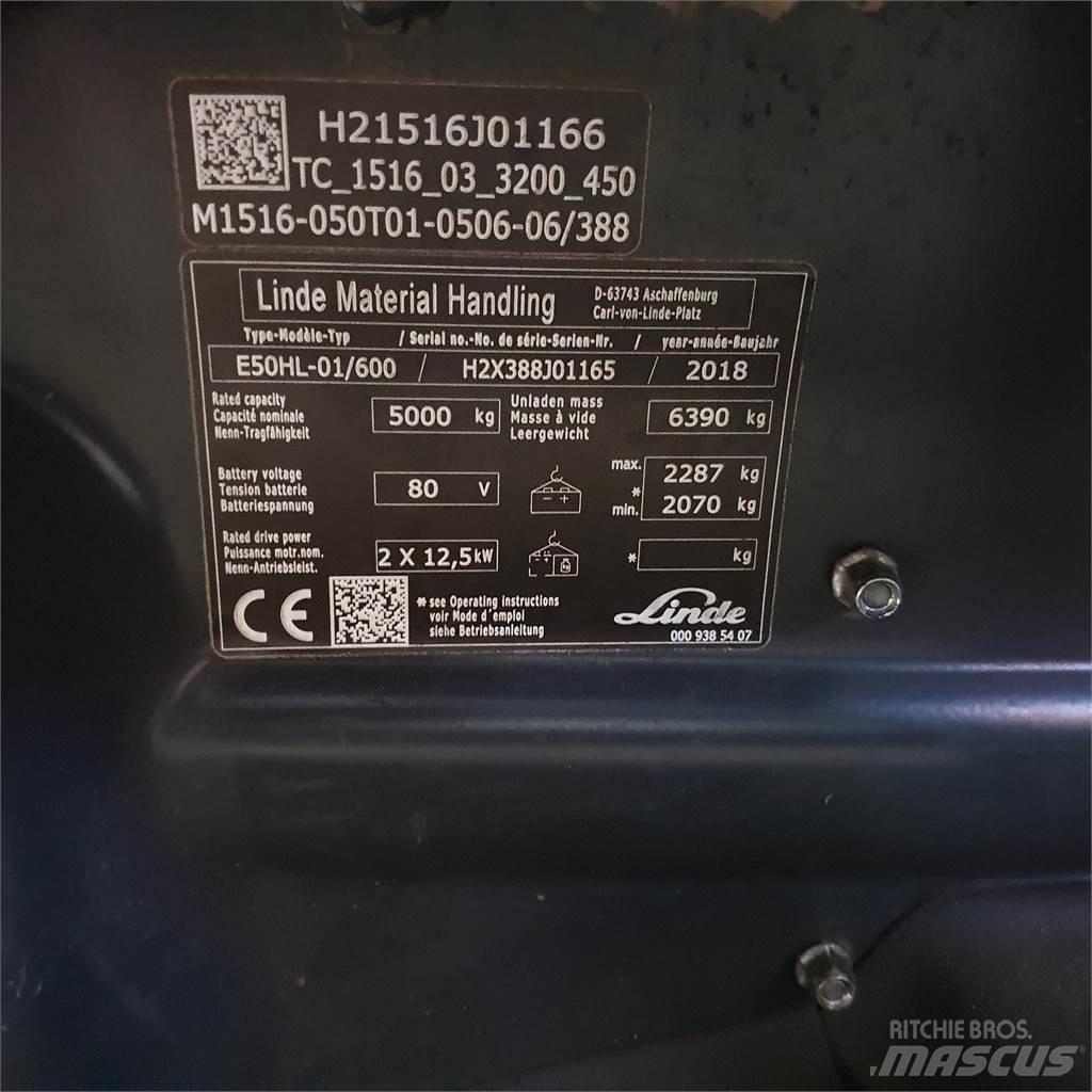 Linde E50/600HL Električni viličari