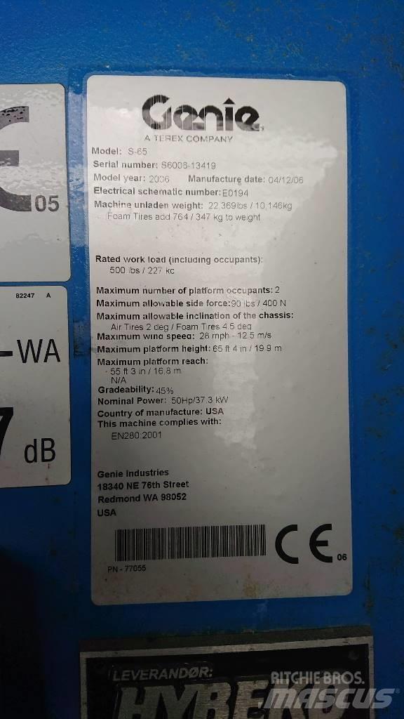 Genie S 65 Teleskopske podizne platforme