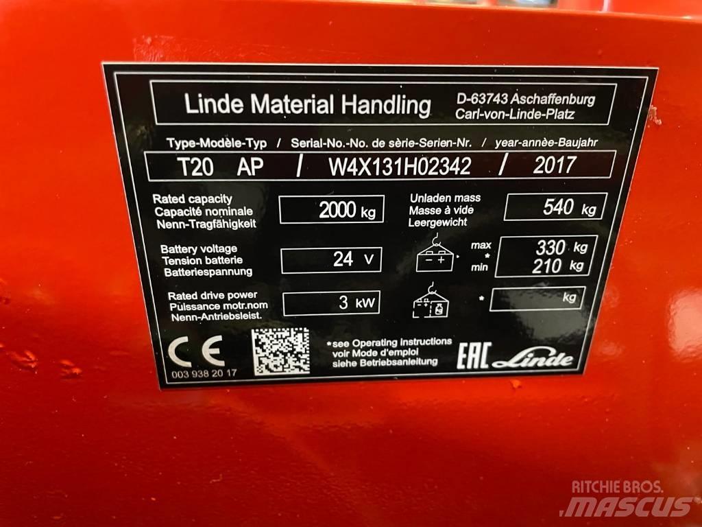 Linde T 20 Nisko podizni električni viličar