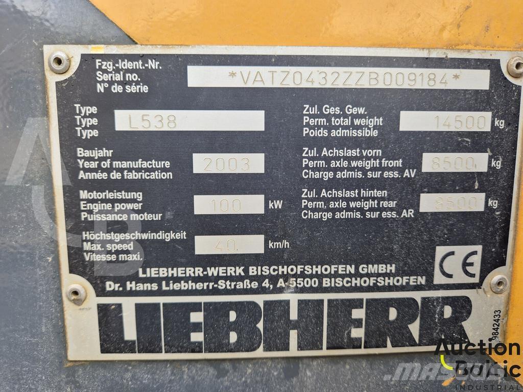 Liebherr L 538 Utovarivači na kotačima