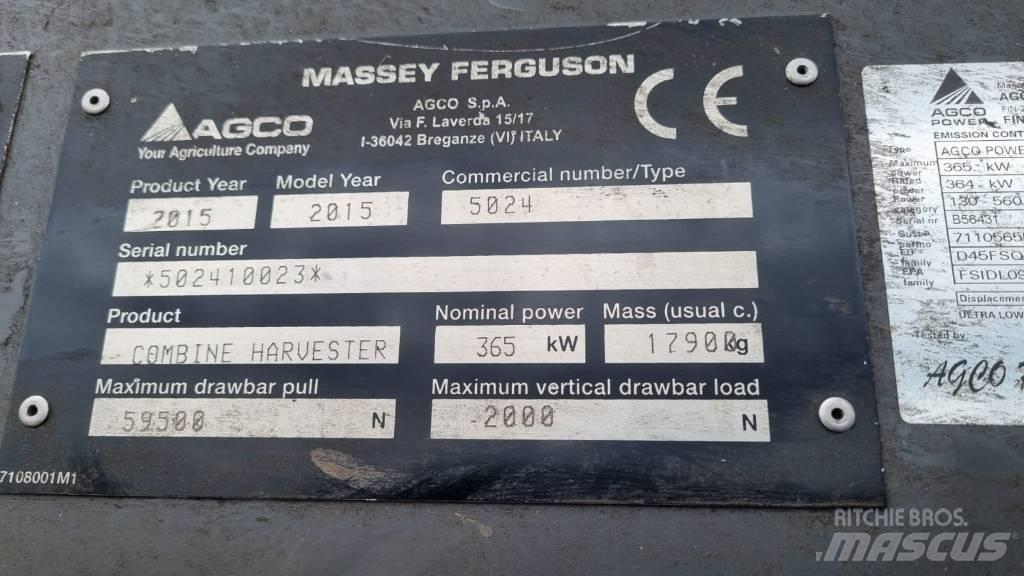 Massey Ferguson 9380 Kombajni