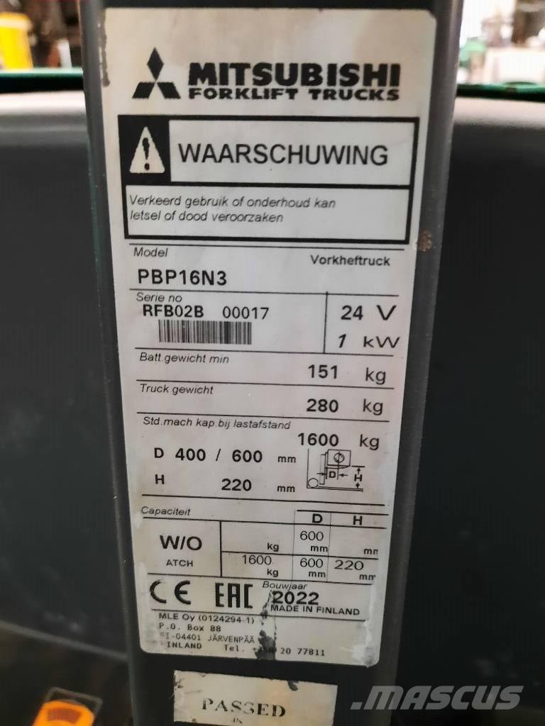 Mitsubishi PBP16N3 Nisko podizni električni viličar