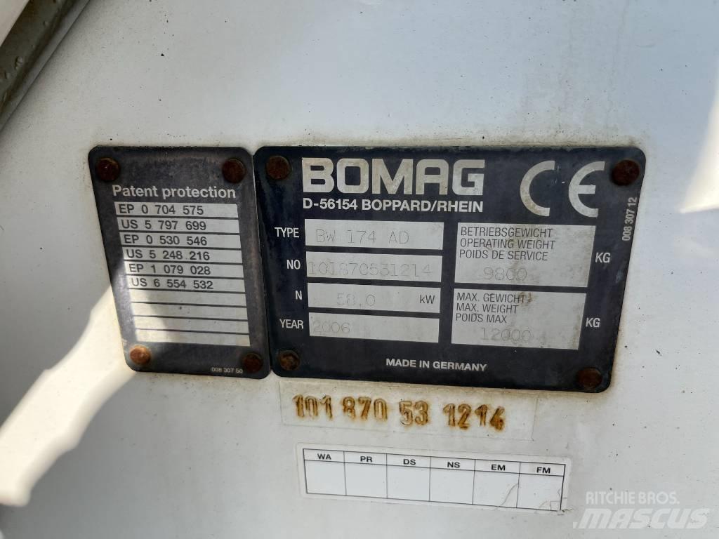Bomag BW 174 AD Valjci sa dvojnim bubnjem
