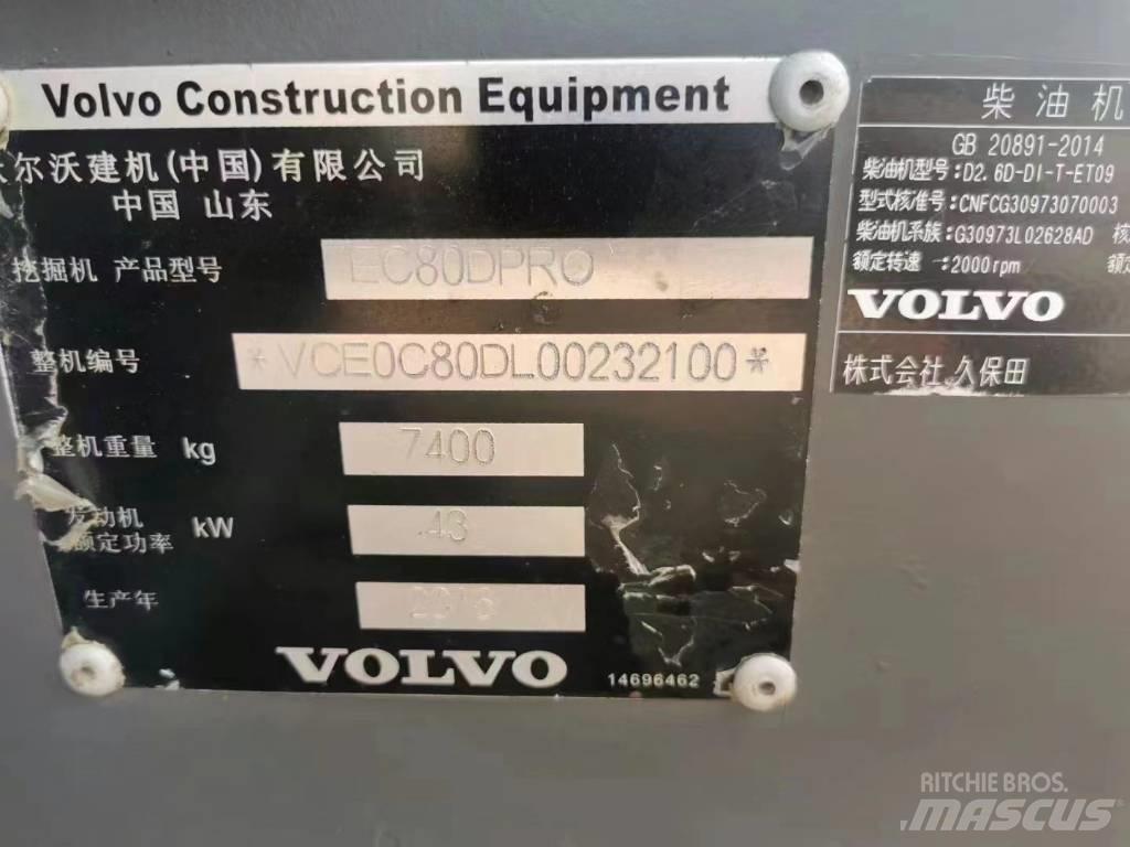 Volvo EC 80D PRO Bageri gusjeničari