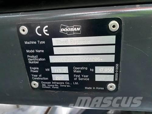 Doosan DX170W-5 Bageri na kotačima