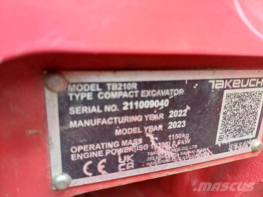 Takeuchi TB 210 R Mini bageri <7t