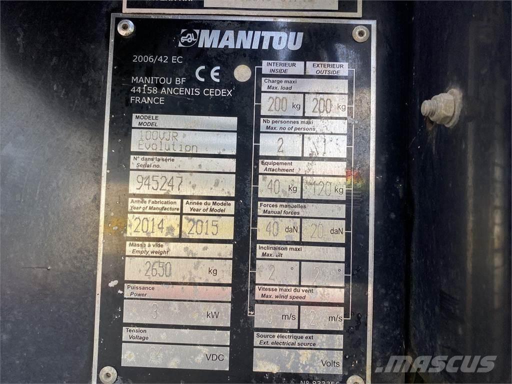 Manitou 100VJR Vertikalne radne podizne platforme
