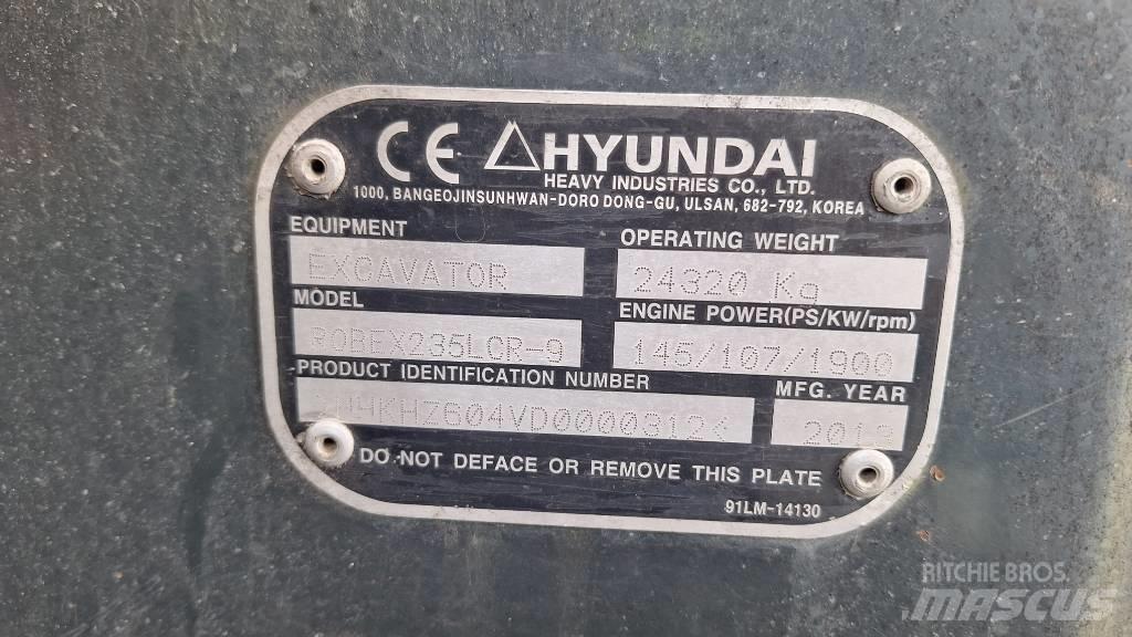 Hyundai 235 LCR-9 Bageri gusjeničari