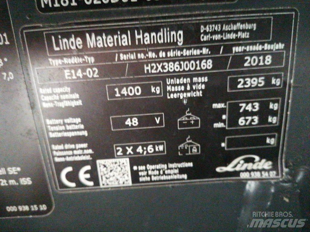 Linde E14-02 Električni viličari