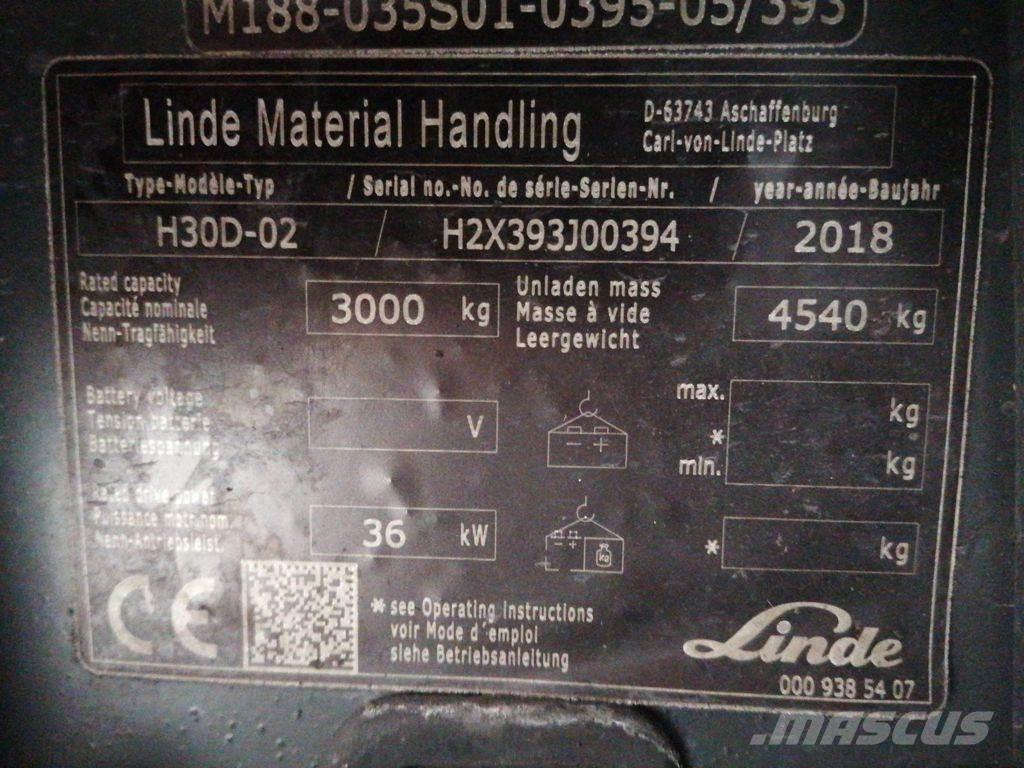 Linde H30D-02 Dizelski viličari