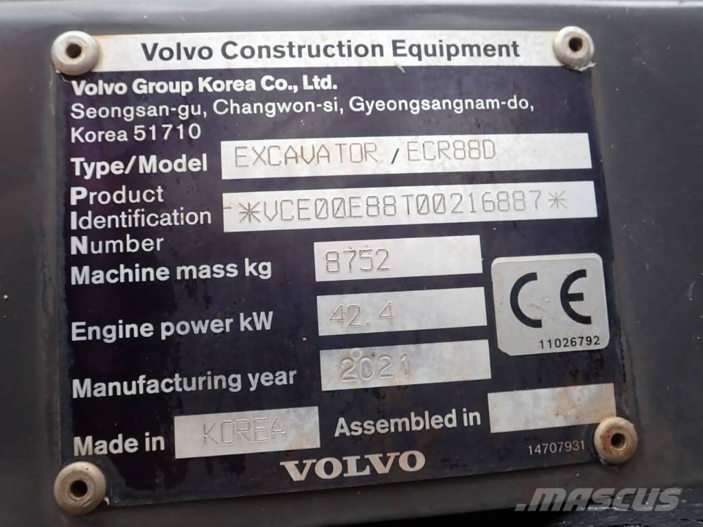 Volvo ECR 88 D Midi bageri 7t – 12t