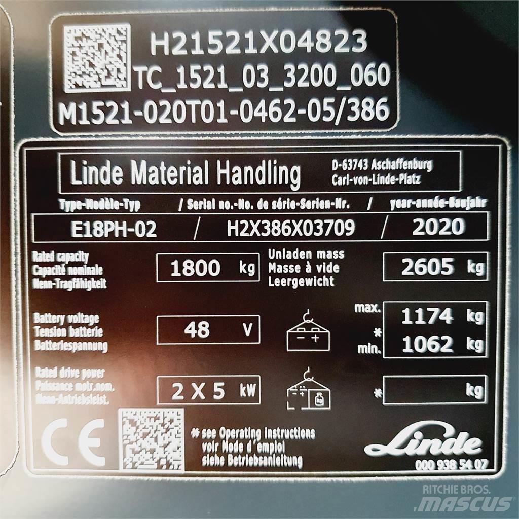 Linde E18PH Električni viličari