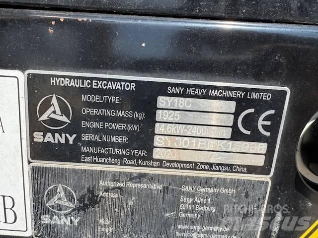 Sany SY 18 C Mini bageri <7t