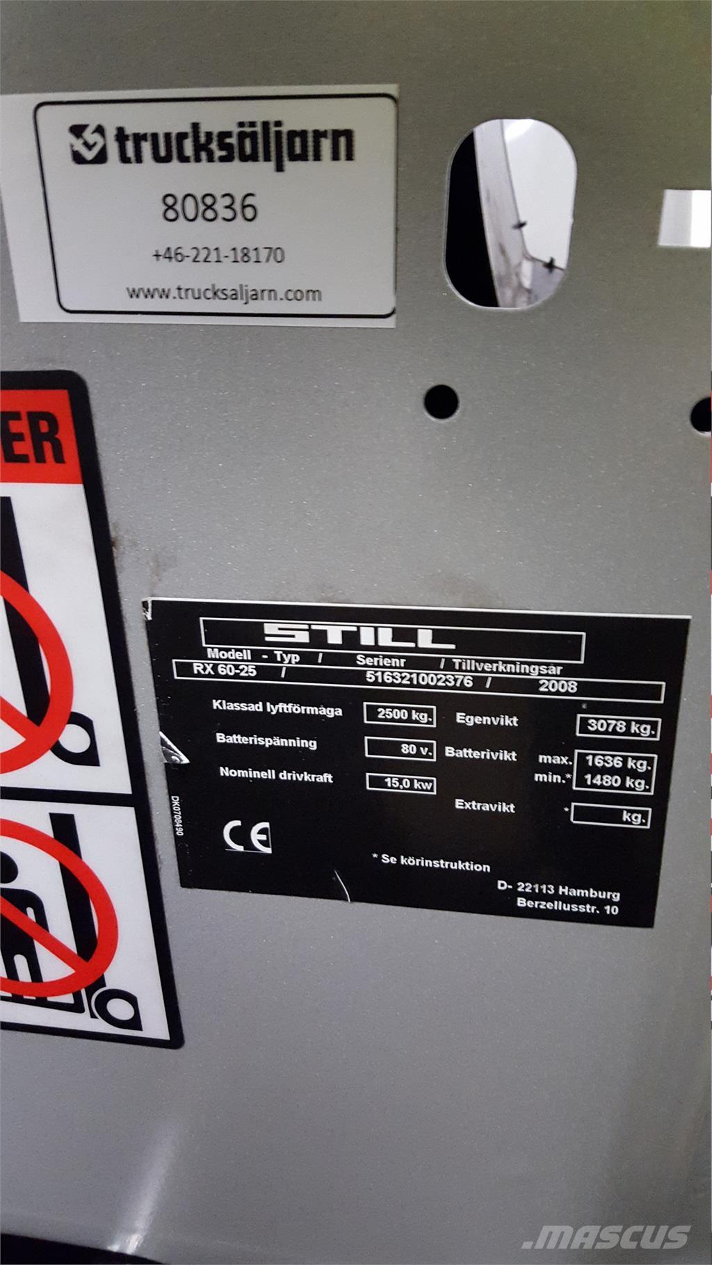 Still RX60-25 Električni viličari