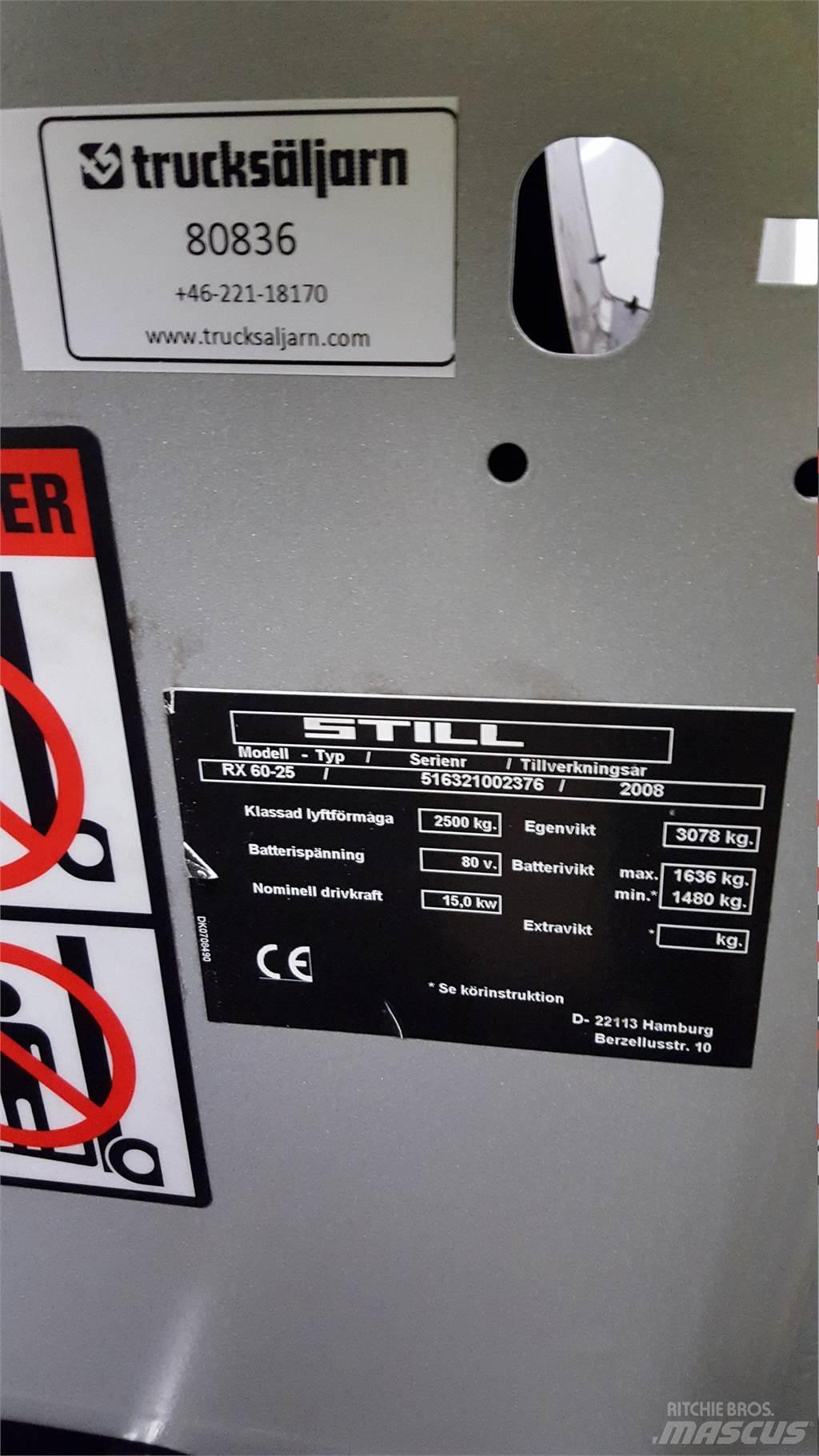 Still RX60-25 Električni viličari