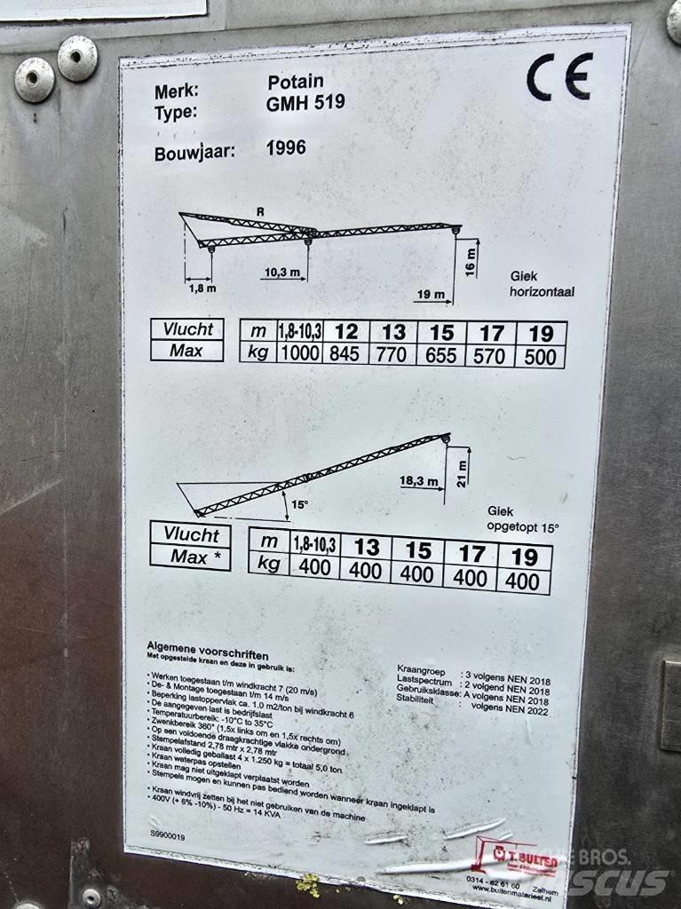 Potain GMH 519 Prijenosni kranovi