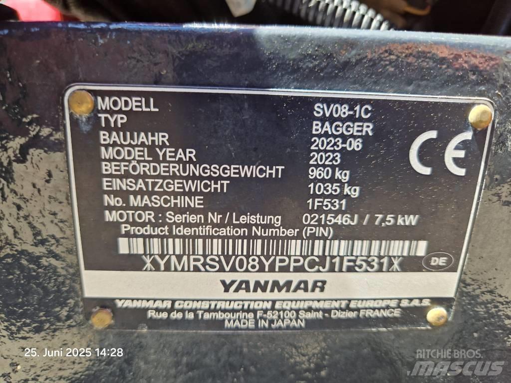 Yanmar SV 08-1 A Mini bageri <7t