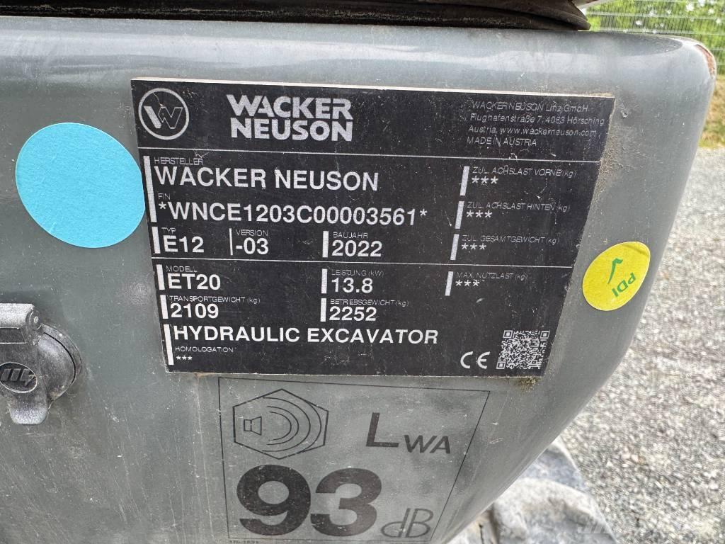 Wacker Neuson ET20 Bageri gusjeničari